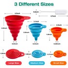 6 Pack Kitchen Funnel Set - Food Grade Silicone Collapsible Funnel  Funnels F   