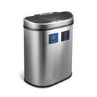 Nine Stars Automatic Kitchen Trash Can  18 Gallon Stainless Steel Recycle Garbag
