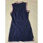 Lady Hagen Womens Navy Blue Golf Dress V-neck Sleeveless Striped Trim Size M