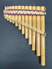 Handmade Peruvian Bamboo Wind Panpipe 12 Piece Single Row Pan Flute