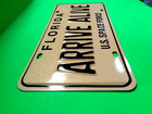 Arrive Alive U s Space Force Booster License Plate  Nice Original Nos   nice 