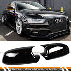For Audi 09-13 A3 Q3 S3 A4 S4 Rs4 A5 S5 A6 M Style Gloss Black Mirror Cover Cap