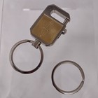 Dbl Lincoln Keychain Vintage Valet Keyring Clip Brushed Goldtone Silvertone New