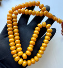 Natural Antique Baltic Amber Islamic Prayer Rosary 80g  Tablet 66 Beads Misbaha