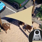 Super Ring 16  X 16  X 16  Beige Triangle Sun Shade Sail  Commercial Grade Up   