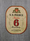 Ss Pierce Number 6 Blended Whisky Boston Massachusetts Vintage Label Breweriana