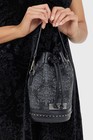 Killstar Fiend s Secret Bucket Bag Handbag One Size Black grey Women New Goth