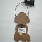 Christmas Shoppe Black Poodle   Lights Wooden Ornament