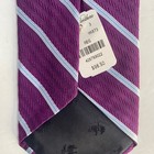 Brooks Brothers Silk Striped Necktie Burgundy Blue Fabric Woven In Italy Men