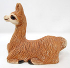 Llama Alpaca Figurine 4in Vintage Animal Miniature