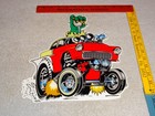 Vintage Ratfink Drives 1950 Stick Chevrolet 12  Metal Gasoline Oil Rat Fink Sign