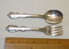 Vtg 1847 Rogers Bros  Is Reflection Silver Plate Baby Spoon   Fork Child Youth