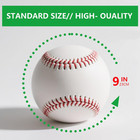 Blank Standard Baseball Balls  Official Size 9 Inch Leather Covered Practice Bas