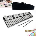 Foldable 30 Notes Glockenspiel Percussion Bell Kit W  2 Mallets   Shoulder Strap