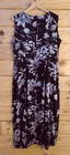 Vintage Bentley Y2k 90s Friends Grunge Dress Blue Floral Tie Waist Size 14