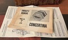 Vintage Concertina Small Germany Roses 20 Key Buttons Manual Info Sheet Music Sa