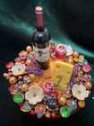 Ooak Handcrafted Dollhouse Miniature Fancy Wine And Cheese Tray 1  1 2 Scale