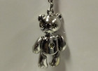 Teddy Bear Chrome Keychain Flexible Jointed Arms Legs Valentines Day Couple Gift
