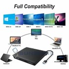 Combo De Quemador De Disco Lector De Dvd Cd Usb 3 0 Externo Para Laptop Pc