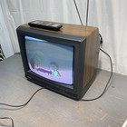Vintage 13 5  Woodgrain Sylvania Tv With Remote Model Raj149 1988 Retro Working