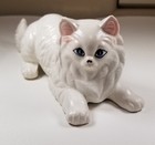 White Cat Kitten  Persian  Ceramic  10  L  Vintage