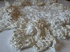 Vtg 1950s 3d Ruffled Crochet Doily 16  Large Lace Snowfall Victorian Lamp Mat
