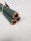 Lot Of 3 Vintage Wooden Spindle Spool Bobbins Industrial Textile Brass End 9 75 