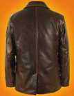 Men s Military Officer Pea Coat Stylish Genuine Sheep Skin Vintage Leather
