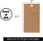 400 Pack Earring Cards - Earring Display Cards - Custom Earring Cards For Earrin