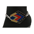 Women Silver Metal Boot Chain Bracelet Shoe Ethnic Charm Anklet Adjustable Pair