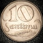 Latvia 1922 - 10 Santimu - Km 4