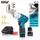 Cordless Electric Metal Shear Sheet Cutter Power Tool Tin Snip 12v W  2 Battery