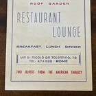 Vintage 1950 s Madison House Restaurant Rome Italy Menu Near American Embassy