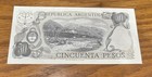 Argentina Cincuenta 50 Pesos Unc Crisp Paper Money Bank Note