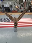Vintage Brass Flying Bald Eagle Flag Pole Topper 4 25   4 25  Tall   Wide