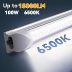 12-pack 8ft Led Shop Lights 100w 15000lm 6500k Cool White T8 Led Tube 4ft 40w 6p