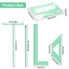 4x Bookbinding Making Rulers Tool Set W  Storage Case Cover Diy Journal T-ruler