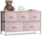 Kids Dresser With 5 Drawers - Storage Chest Organizer Unit With Steel Frame     