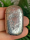 Victorian Sterling Silver Vesta Case Match Safe Striker Chester By H w 1887