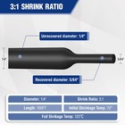 Workpro 100 Ft 1 4  Heat Shrink Tubing 3 1 Ratio Dual Wall Adhesive Lined Tubing