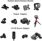 Universal Action Camera Accessory Kit For Gopro Hero 13 12 11 10 9 8 7 6 5 Blcak