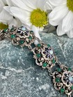 Spectacular Antique 800 Silver Austro Hungarian Enamel   Gemstone Bracelet
