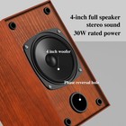 30w X 2 Powered Bookshelf Speakers - 3 5-rca Input For Turntable  Tv  Pc  Record
