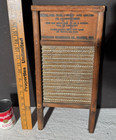 Vintage Dubl Handi 18    Primitive Wood Washboard