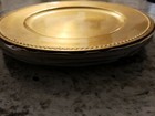 Lot Of 4 Gold Painted Decorative Plates  3 New One Used 