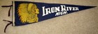 Vintage 1950 s Iron River Michigan Hiawatha Indian Pennant