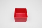 64 Red Plastic Tool Chest Organizer 3 X 3 X 2 Inch Deep  actual Depth 1-3 4  Bin