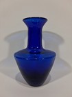 Vintage Blenko Art Glass Cobalt Blue Mcm Vase 6 75 
