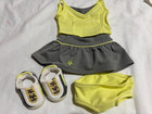 American Girl Doll 2012 Tennis Skirt Set W  Accessories Gray   Yellow  