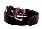 Men s Real Buffalo Leather Belt Full Grain  1 1 2  Width  Usa Handmade  By Amish
